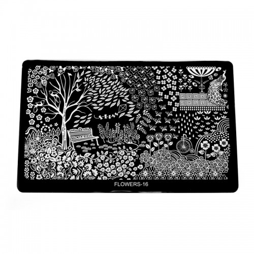 Stamping Plocica Flowers 16